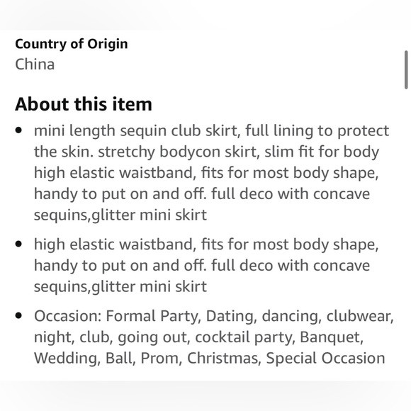 Maner Black Sequin Stretch Mini Skirt Women’s XS Lined Party Club - Picture 7 of 9